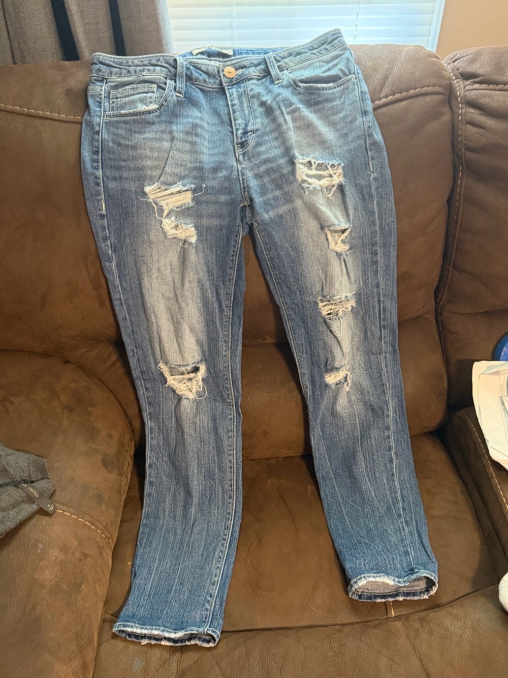 Daytrip Light Blue Distressed Skinny Jeans